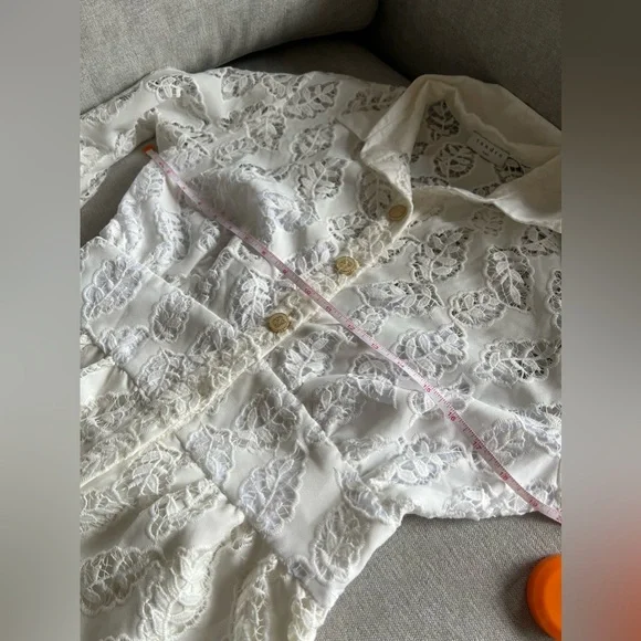 Sandro Button Up Lace Midi Dress - Picture 7 of 9